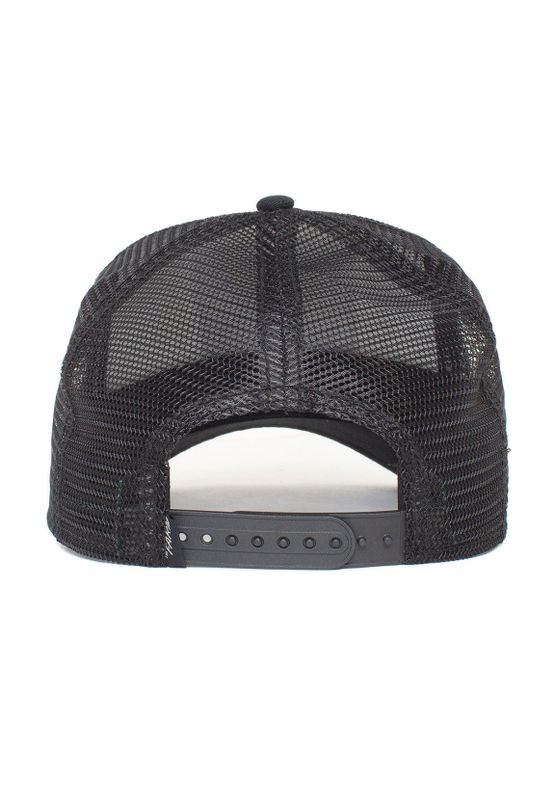 Kids Little Stripe Animal Farm Trucker Black