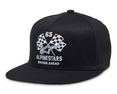 Double Check Flatbill Keps Black/White  - Alpinestars