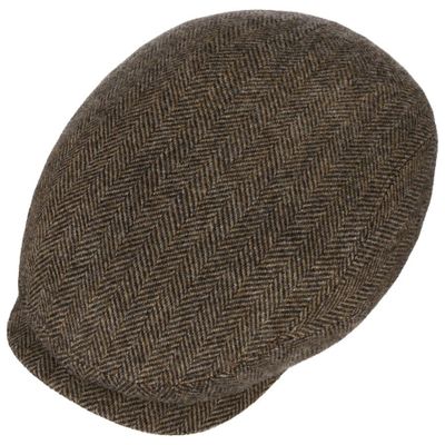 Driver Cap Wool Herringbone Brown-Melange Stetson