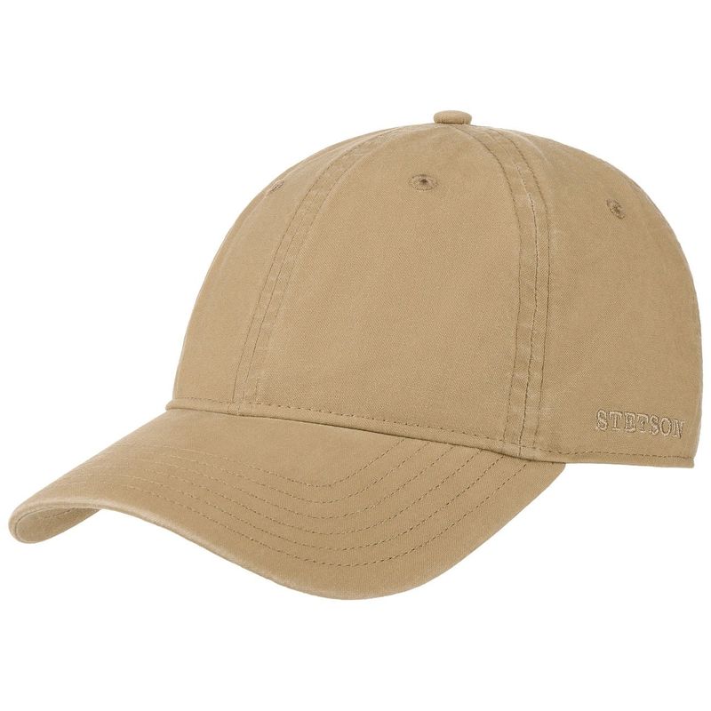 Baseball Cap Delave Organic Cotton Dark Beige - Stetson