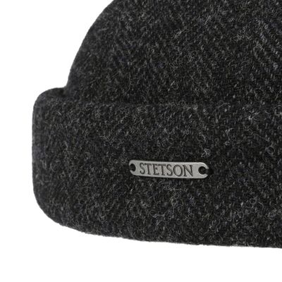 Docker Wool Herringbone Dark Grey - Stetson