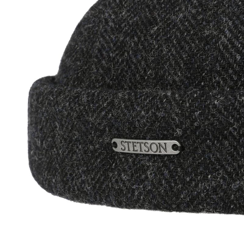 Docker Wool Herringbone Dark Grey - Stetson