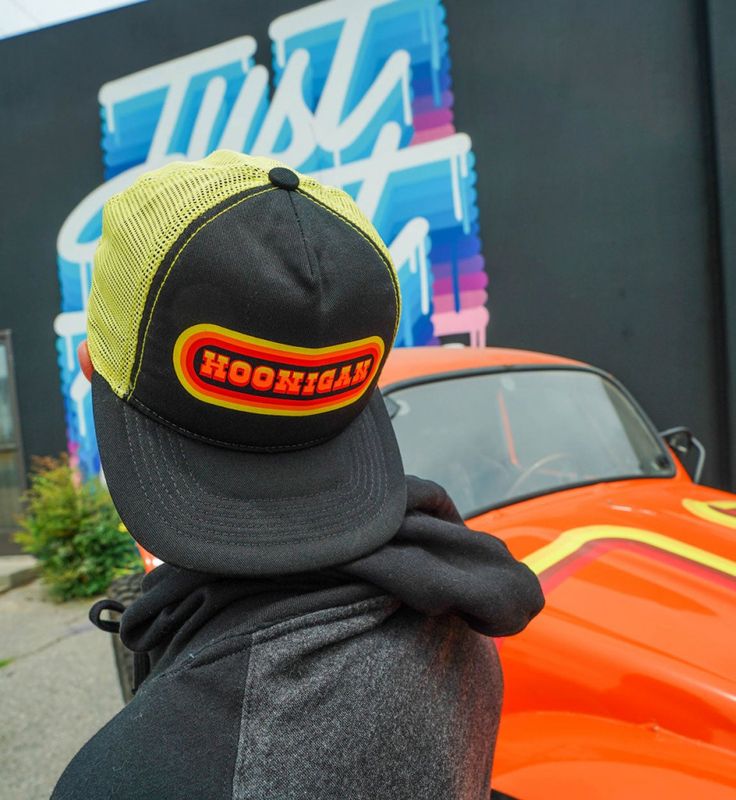 Pill Trucker Hat Black/Yellow  - Hoonigan