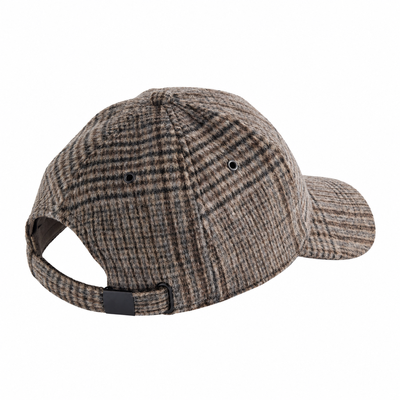 Beechfield Wool Blend Check Cap Brown Plaid