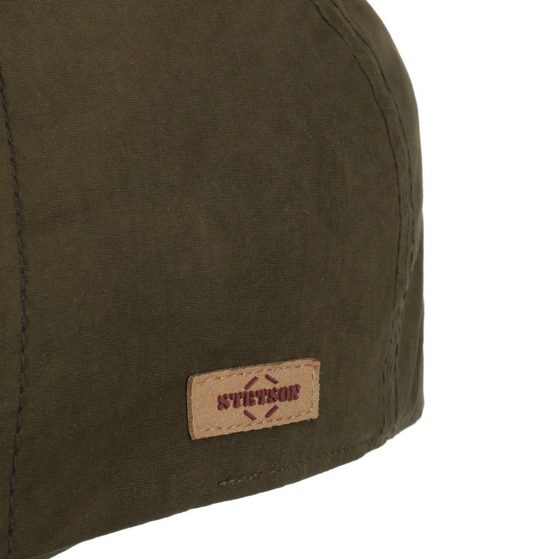 Texas Waxed Cotton WR Flat Cap Olive Green - Stetson