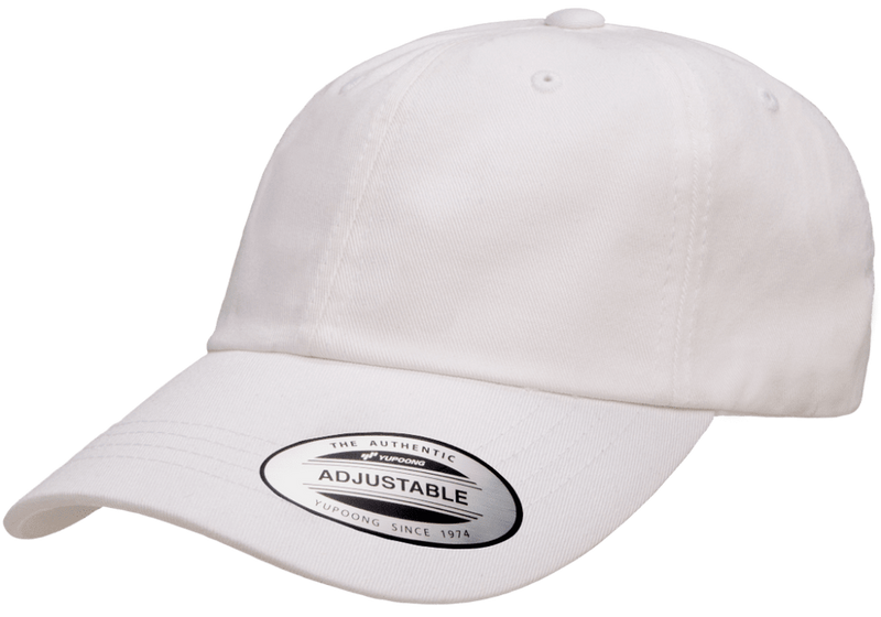 Dad Cap Low Profile Organic Cotton White - Yupoong