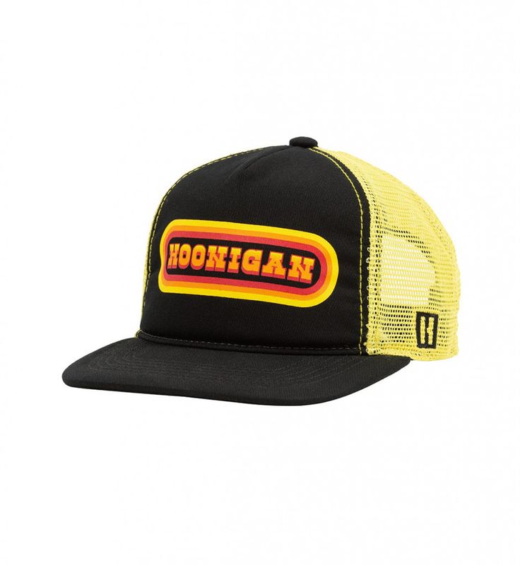 Pill Trucker Hat Black/Yellow  - Hoonigan