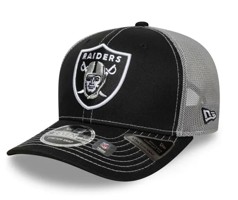 Las Vegas Raiders NFL Black 9SEVENTY Stretch Snap Adjustable Cap - New Era