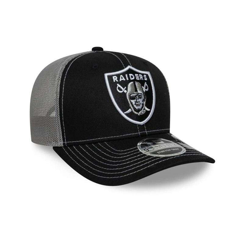 Las Vegas Raiders NFL Black 9SEVENTY Stretch Snap Adjustable Cap - New Era