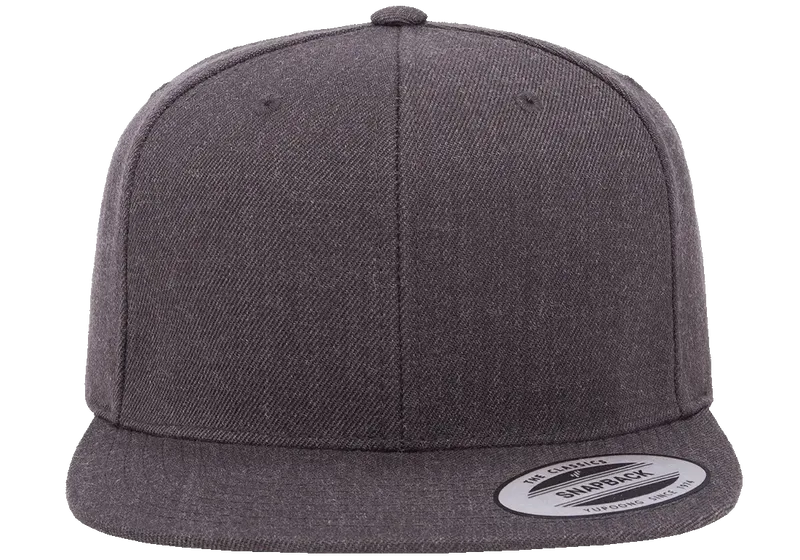 YP Classics Premium Snapback Dark Heather Grey - Yupoong