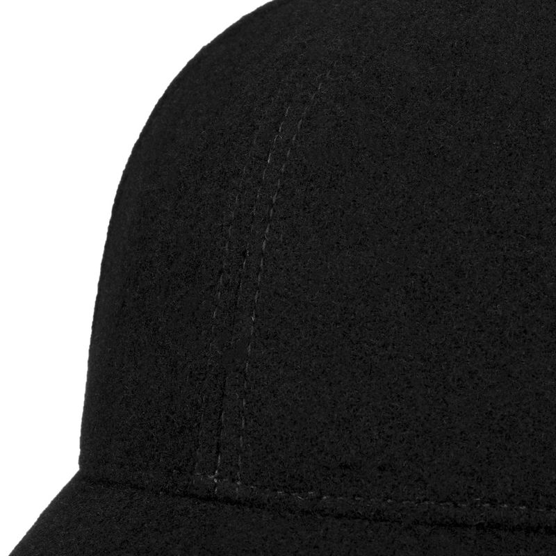 Baseball Cap Wool/Cashmere Ear Flap Black Stetson