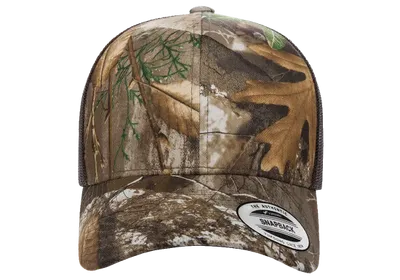 YP Classics Realtree Camo Retro Brown Trucker Cap