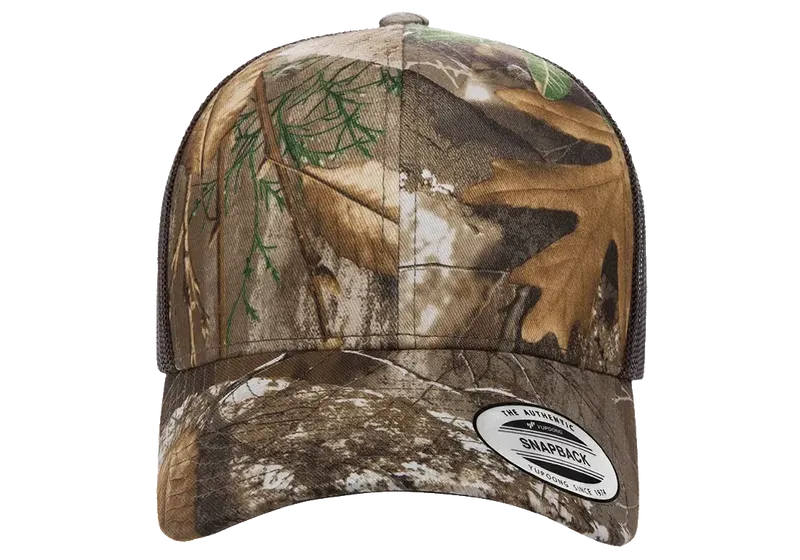 YP Classics Realtree Camo Retro Brown Trucker Cap