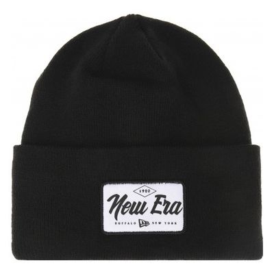 Logo patch Wide Cuff Knit Black - New Era - Fri frakt