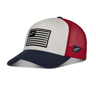 Flag Snapback Trucker White/Red/Navy - Alpinestars