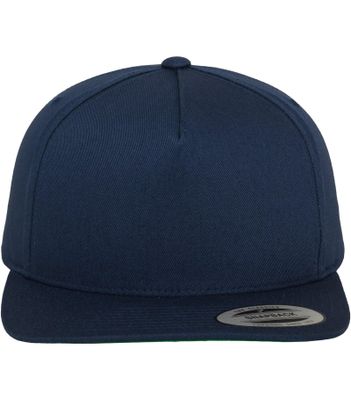 Classic 5 Panel Snapback Navy -Yupoong