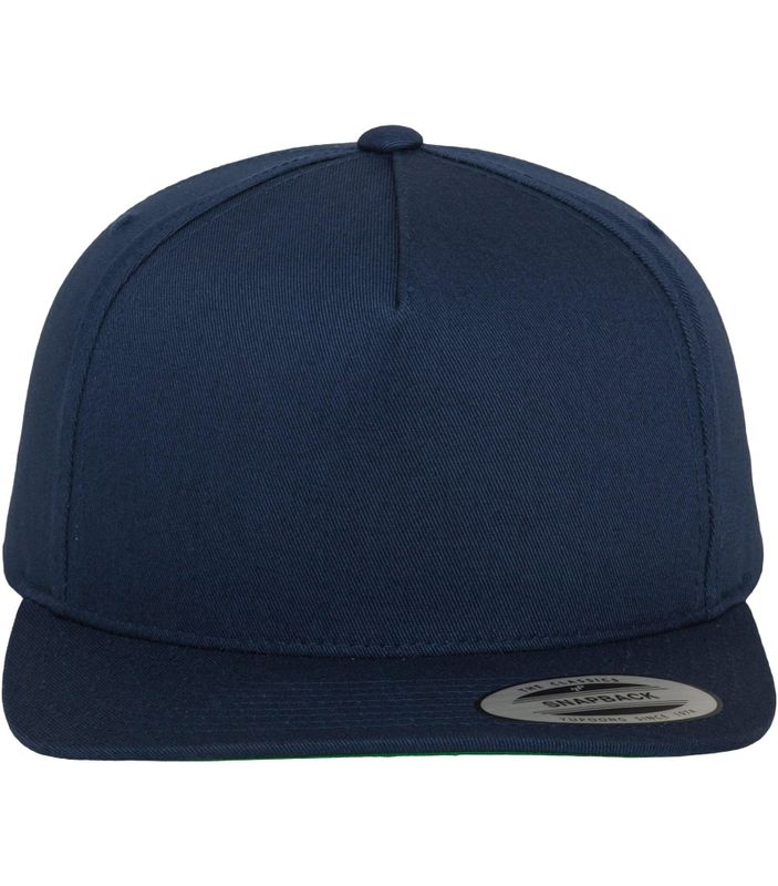 Classic 5 Panel Snapback Navy -Yupoong