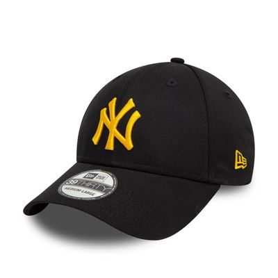 New York Yankees League Essential Black 39THIRTY Stretch Fit Cap - New Era