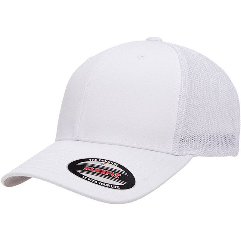 Flexfit Truckerkeps Mesh White - Yupoong