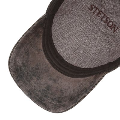 Baseball Cap Wool Herringbone Brown Melange - Stetson