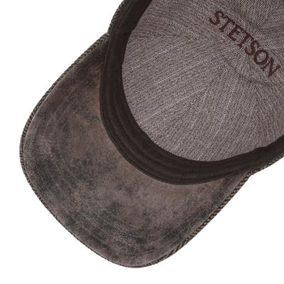 Baseball Cap Wool Herringbone Brown Melange - Stetson