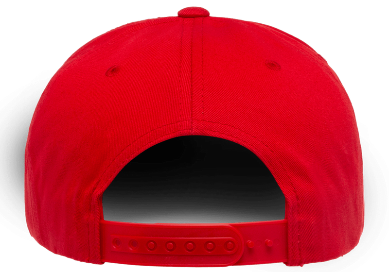 Classic 5 Panel Snapback Red -Yupoong