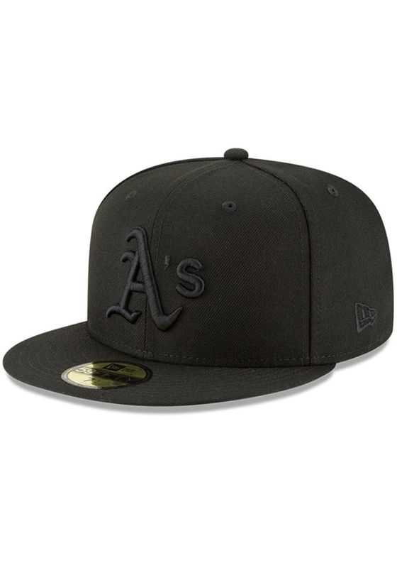 New Era 59FIFTY Oakland Athletics MLB Black on Black