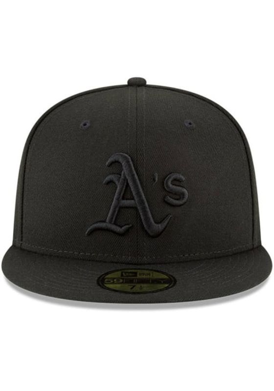 New Era 59FIFTY Oakland Athletics MLB Black on Black
