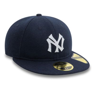 New York Yankees MLB Cooperstown Script Navy Retro Crown 59FIFTY Fitted Cap - New Era