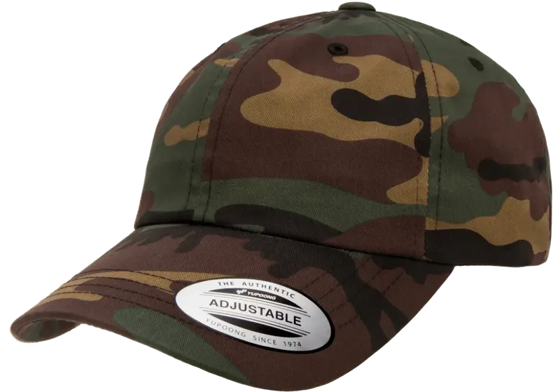 Yupoong Low Profile Cotton Twill Green Camo