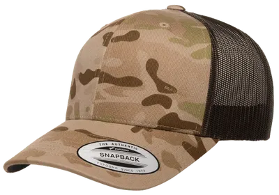 Yupoong Retro Trucker Multicam Brown