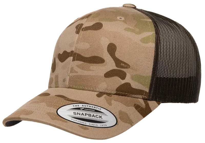 Yupoong Retro Trucker Multicam Brown