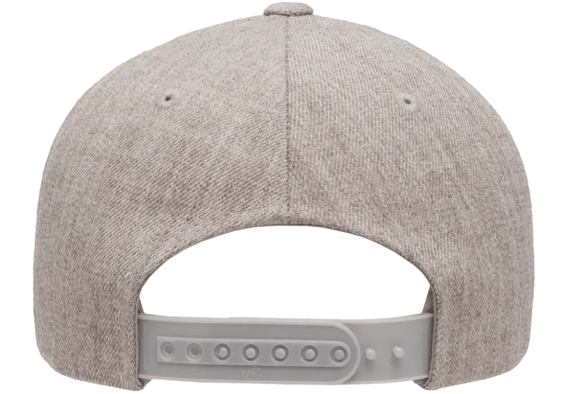 Yupoong Curved Visor Snapback Heather Grey