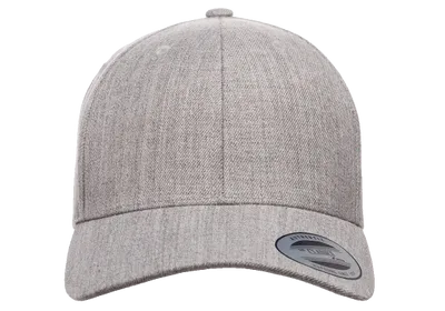 Yupoong Curved Visor Snapback Heather Grey