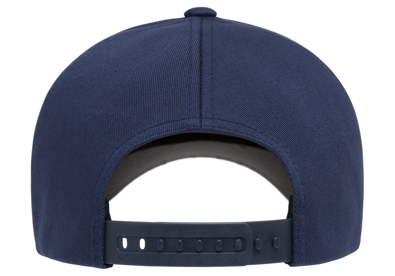 Marinblå Flexfit 6277 Adjustable 110 med snapbackstängning, sedd bakifrån