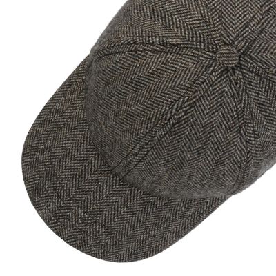 Baseball Cap Wool Herringbone Dark Brown - Stetson