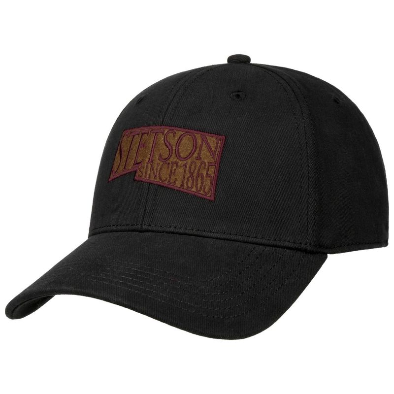 Since 1865 Brushed Twill Cap Black - Stetson