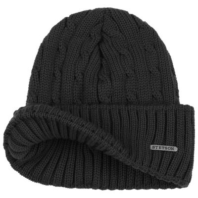 Georgia Cuff Knit Merino Wool Black- Stetson