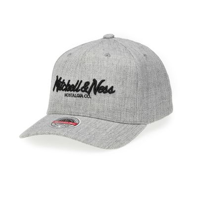 Mitchell & Ness Pinscript Stretch Snapback Grey Black