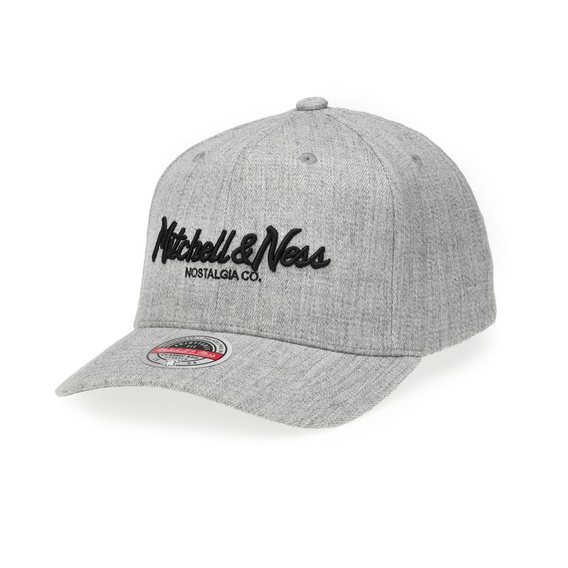 Mitchell & Ness Pinscript Stretch Snapback Grey Black