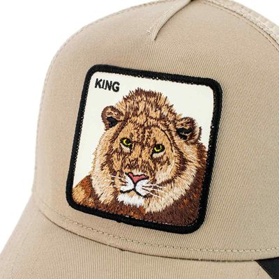 The King Lion Trucker Cap Khaki - Goorin Bros