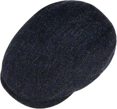 Stetson Driver Cap Wool Herringbone Navy