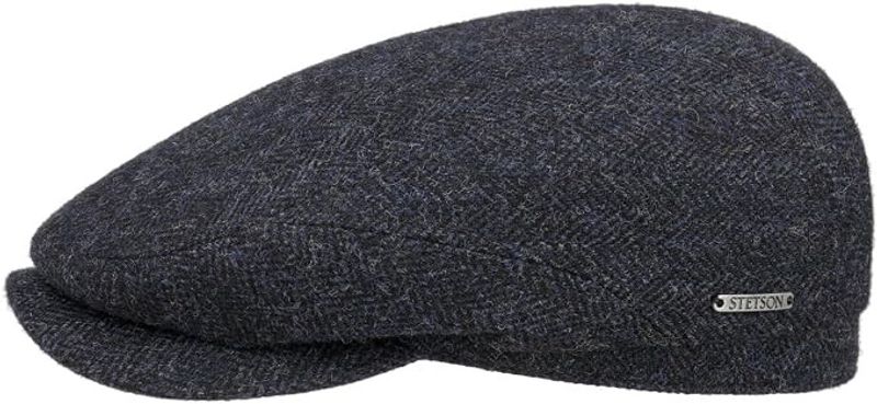 Stetson Driver Cap Wool Herringbone Navy