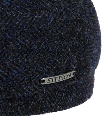 Stetson Driver Cap Wool Herringbone Navy