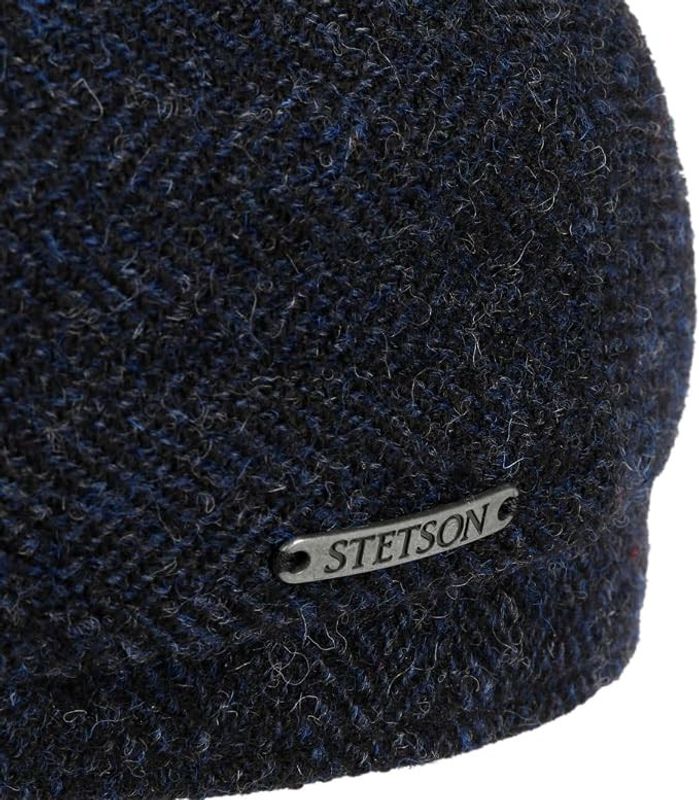 Stetson Driver Cap Wool Herringbone Navy