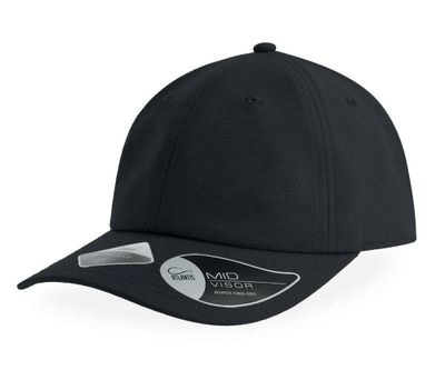 Mid Visor 6 Panel Cap - Black/Black - Atlantis