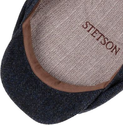 Stetson Driver Cap Wool Herringbone Navy
