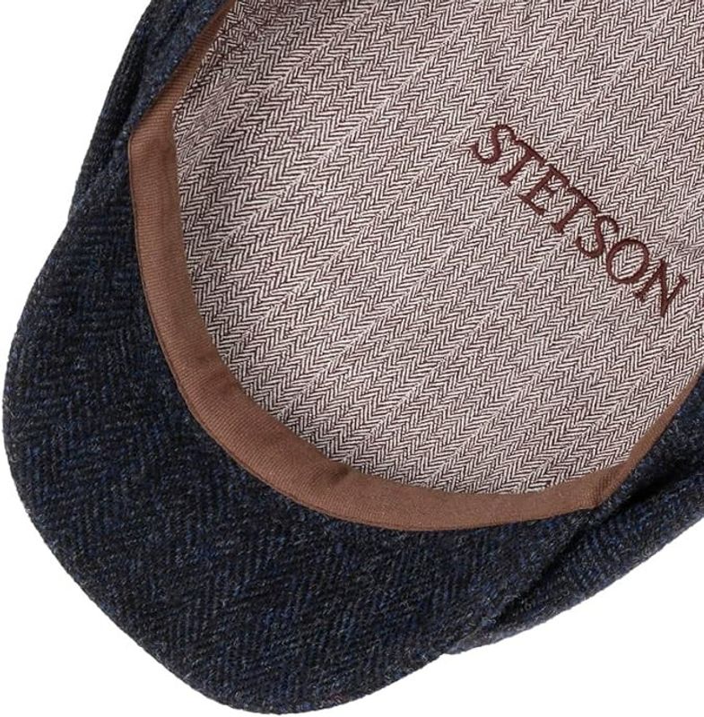 Stetson Driver Cap Wool Herringbone Navy