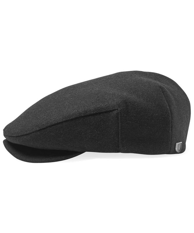 Hooligan Flannel Black Flat Cap - Brixton