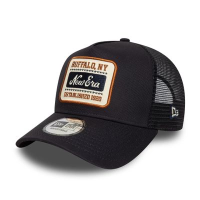 New Era Patch Navy 9FORTY A-Frame Trucker Cap